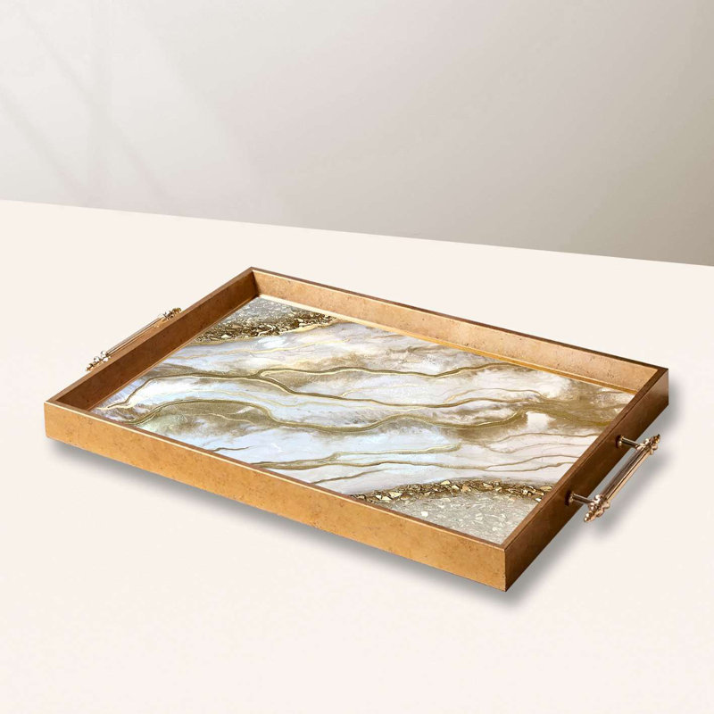 Elegant Glass Serving Tray, 19.7 x 11.4 x 1.4 inches | 100% High-Quality Glass | Perfect for Entertaining & Serving | Stylish and Functional Design for Home & Parties | Durable and Easy to Clean
