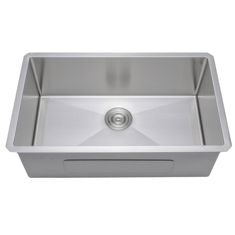 30'' Matte Stainless Steel Undermount Single Bowl Kitchen Sink