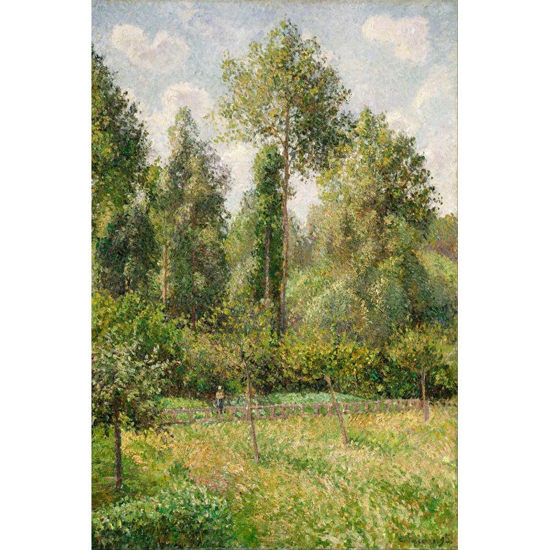 «Poplars, Eragny» par Camille Pissarro - impression sur toile tendue, H 12 po x l 8 po