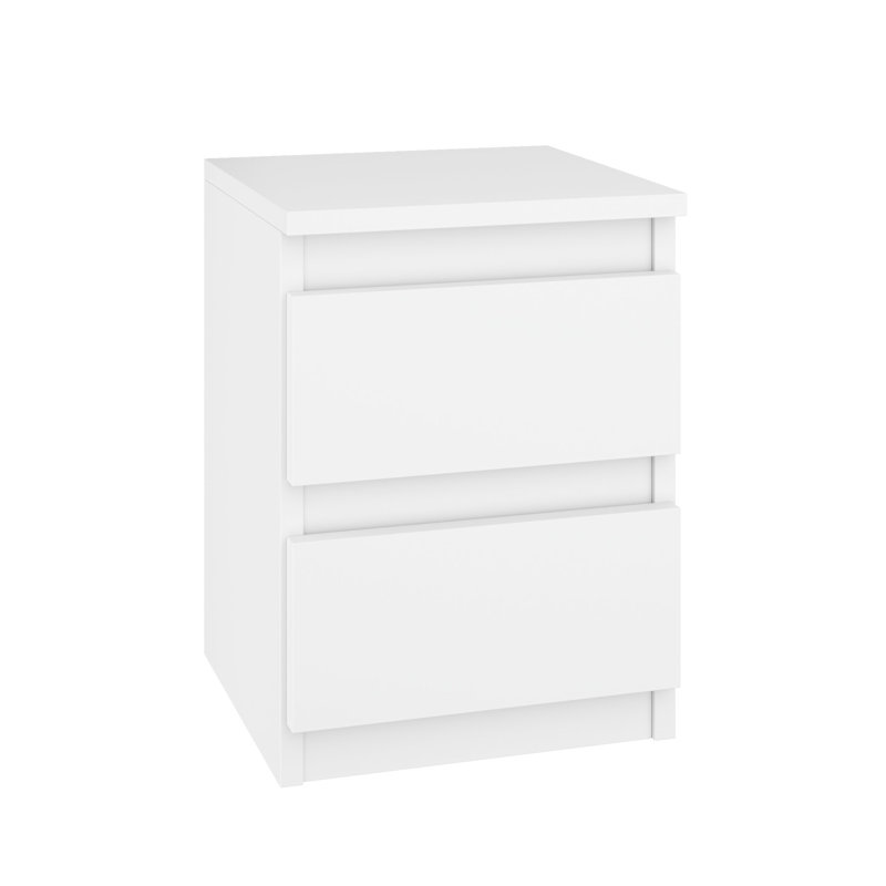 Ramlal 30cm W Manufactured Wood Bedside Table, White