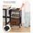 5-Tier Rolling File Cart With Hanging File Folders, Sliding Drawers, Side Bag For Office Organization