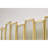 Walda 6-light Brass And Frosted Glass Staggered Panes Fandelier Lighted Ceiling Fan Remote Control - Brass-white
