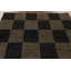 Tapis noir en laine noué à la main à motif de carreaux