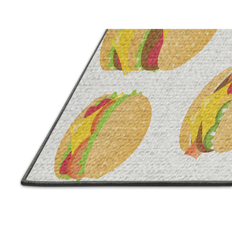 Tapis de la zone jaune hamburger, Rectangle 2 pi x 3 pi