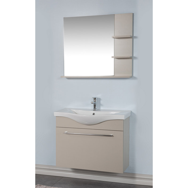 Ensemble de meuble-lavabo mural simple 30,8 "avec miroir Adamsun