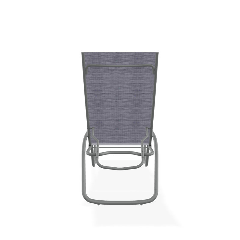 Outdoor Rust-Resistant Metal Chaise Lounge, Textured Graphite, Brooks