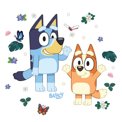Bluey and Bingo Character Blue Wall Decals