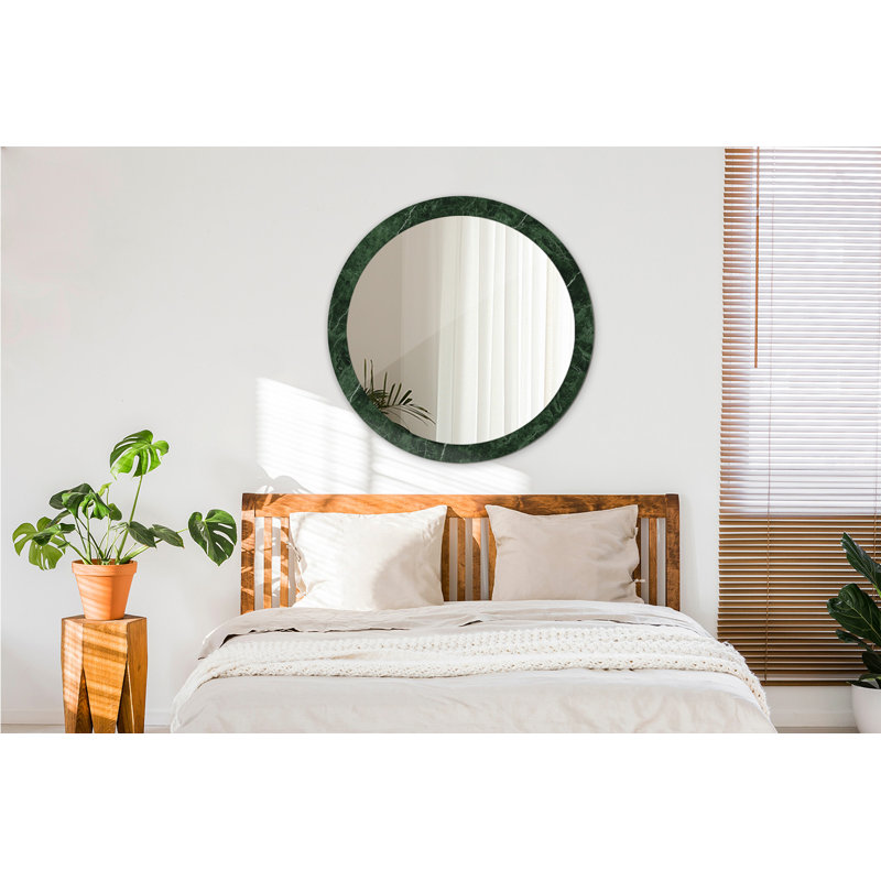 Huldar Glass Flat Wall Mirror, 90cm H x 90cm W