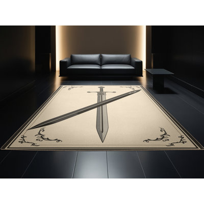 Tapis moelleux moelleux traditionnel beige Duran