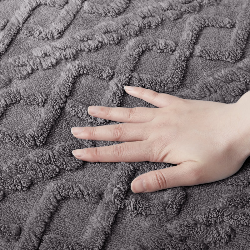 Tapis pour salle de bain Dailah, Gris