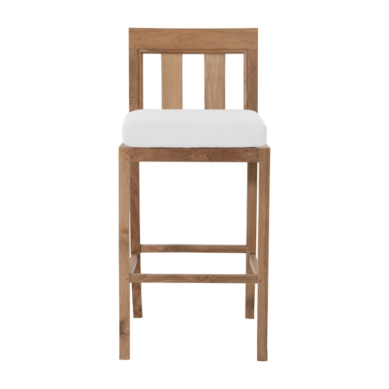 Ensemble de bar en bois massif avec tabourets Starlita, Blanc