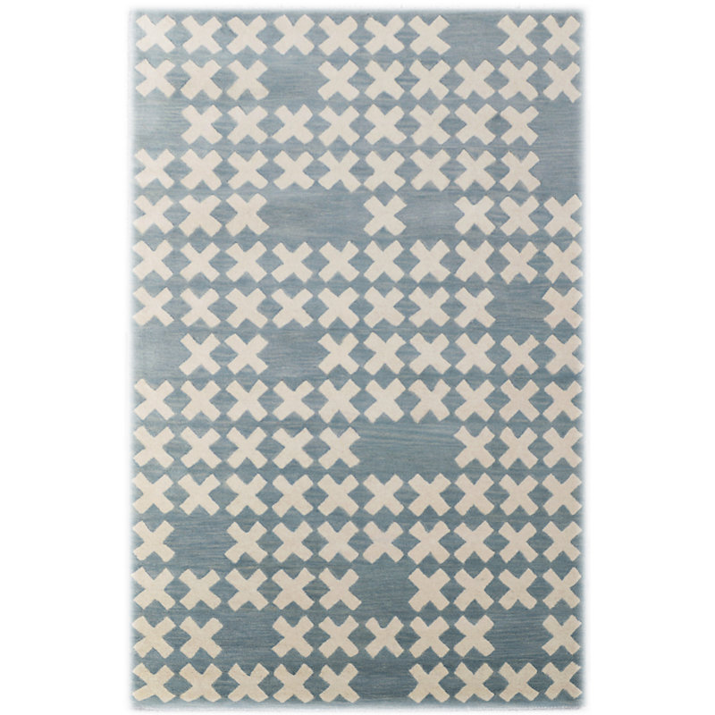 System Geometric Wool Hand Woven Area Rug, Rectangle 153 x 244cm