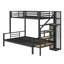 Simple au-dessus de la taille double avec escalier de rangement et garde-robe ouverte-824818923