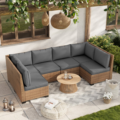 14-Piece Outdoor Sectional Cushions Set, Seat Cushions with Zippered Covers for Patio Furniture