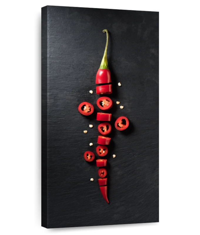 Sliced Red Chili Pepper, 24" H x 12" W