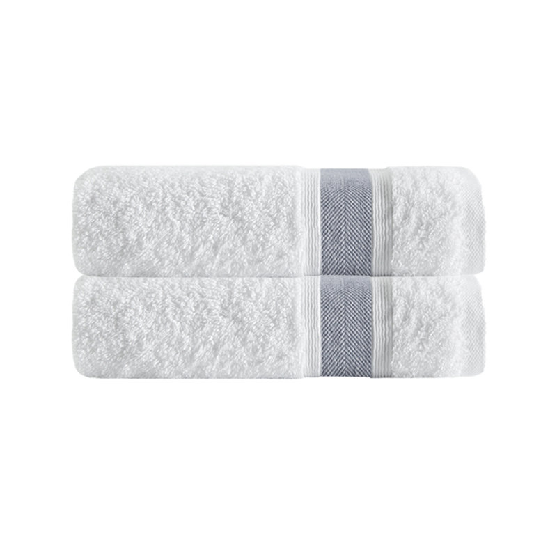 Ensemble de serviettes de bain 2 pièces en coton Amair, Anthracite