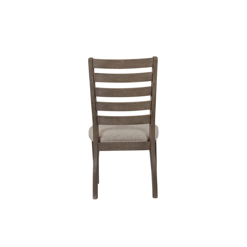 Chaise de salle à manger décontractée avec dossier échelle (ensemble de 2)