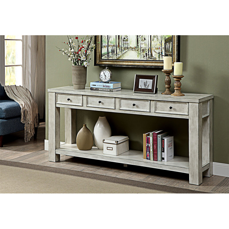 Rentz 64" Console Table, Off-White