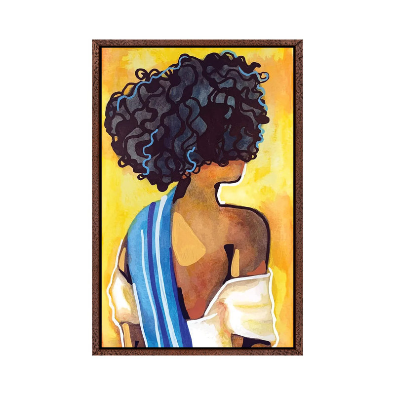 Silk - Print on Canvas, 66.04 cm H x 45.72 cm W, Classic Brown Wood Framed
