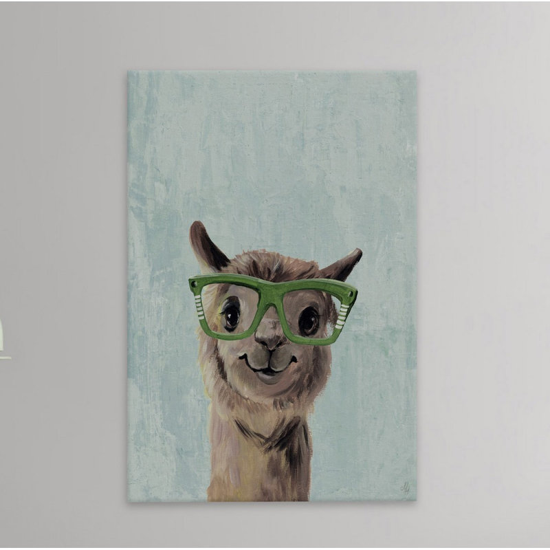 Green Glasses - Wrapped Canvas Painting, 30cm H x 20cm W x 3.81cm D