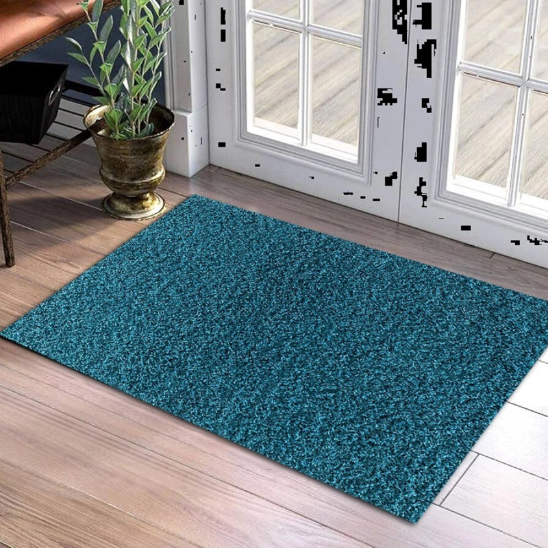Solid Colour Shag Area Rug, Rectangle 60 x 110 cm