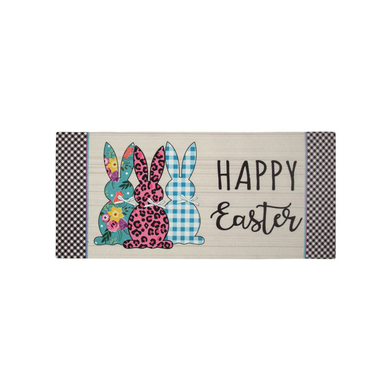Tapis de porte d'extérieur antidérapant Emyri 22 po x 10 po