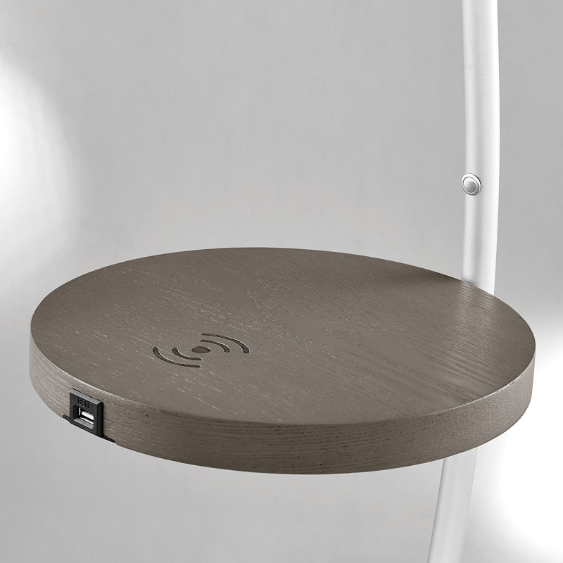 Seine 67.5'' LED Tray Table Floor Lamp with USB, Silver