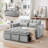 55.1-Inch Convertible Sofa Bed-2076448067
