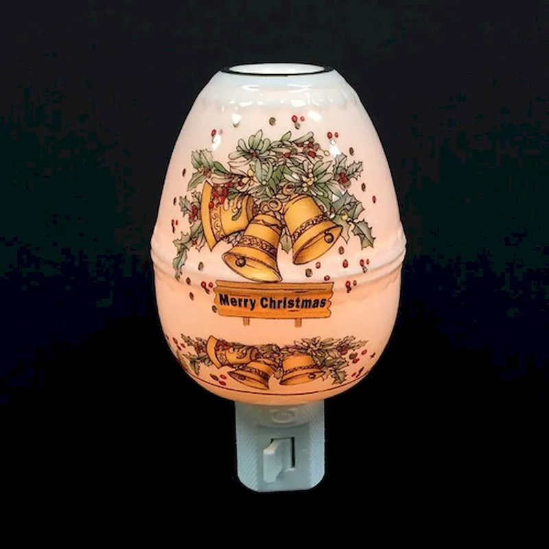 Christmas Bells On An Oval Shaped Night Light