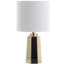 Lampe de table en or plaqué 17,25 po Hirschman