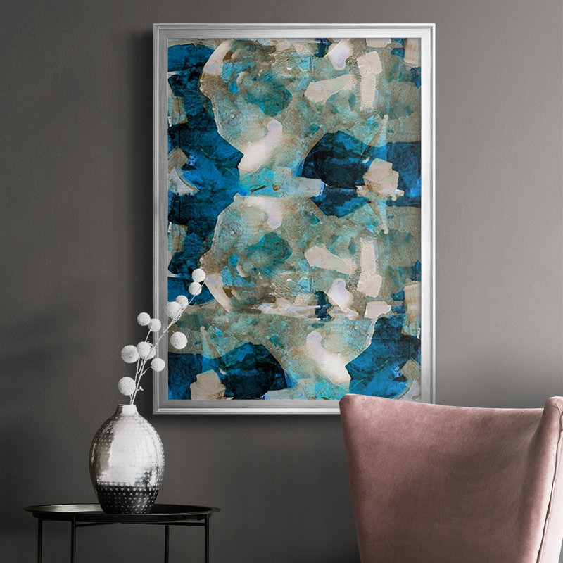 Impasto II, reproduction d'art encadrée, H 42,5 po x l 30,5 po x P 1 po, Argent