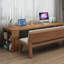 Bureau de direction rectangulaire en bois massif brun noisette-631672530