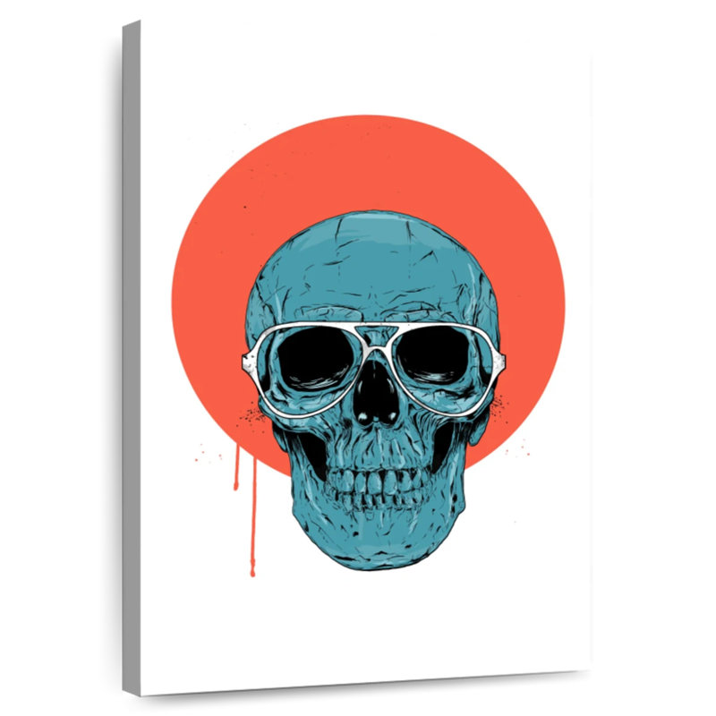 Crâne bleu I, H 24 po x l 16 po