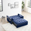 Canapé-lit Blue Velvet 21 avec fonction coulissante, 3 angles inclinables, support pour téléphone et rangement latéral pour les espaces de vie restreints