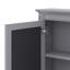 Armoire de rangement murale pour salle de bain, armoire murale moderne avec miroir, 3 tablettes ouvertes-1350425581