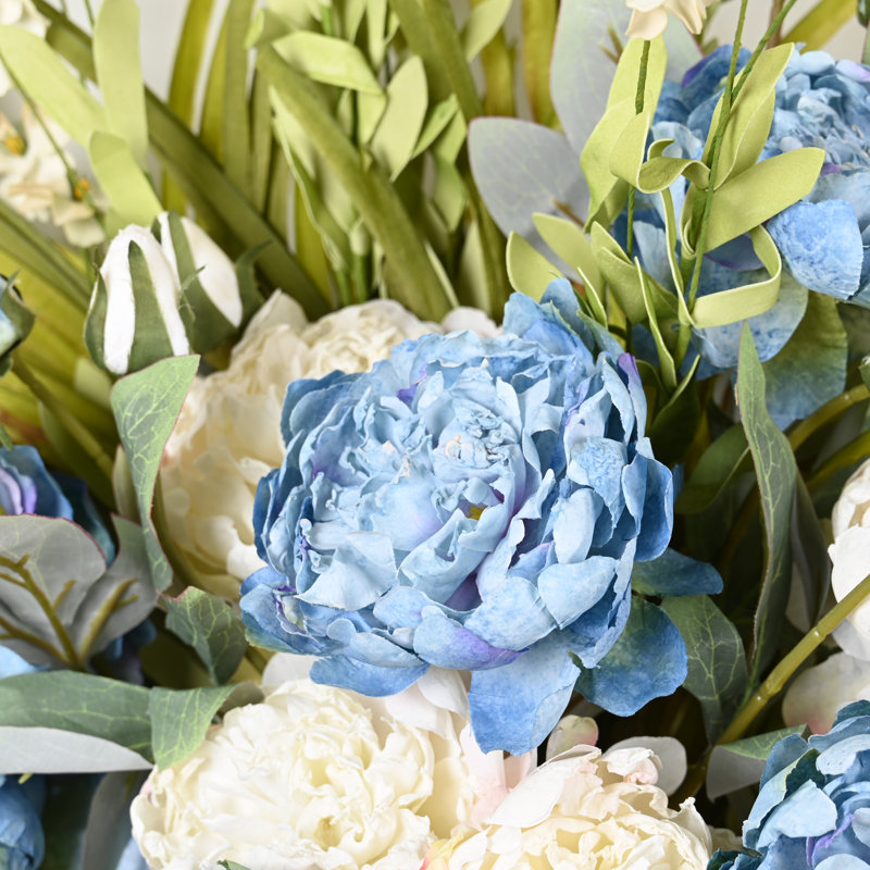40 po de fleurs de pivoines artificielles pour bouchons de vase, bouquet de fleurs artificielles en vrac