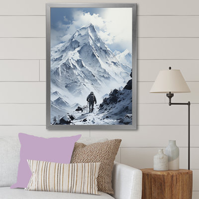 " French Hiking Mountain Peaks " Print