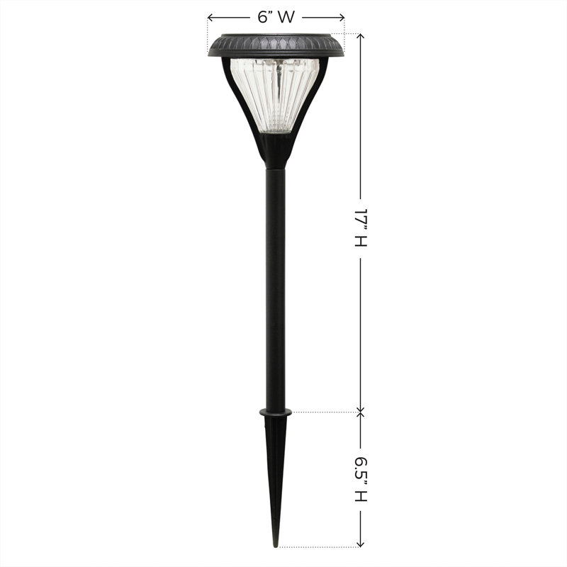 Premier Black Solar LED Pathway Lights Multipack with Weather-Resistant Frame