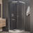 Mare Series 35.2'' W 76'' H Framed Round Reversible Shower Enclosure-49718882