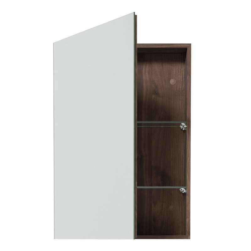 17'' W Mirrored Medicine Cabinet, Oyster White