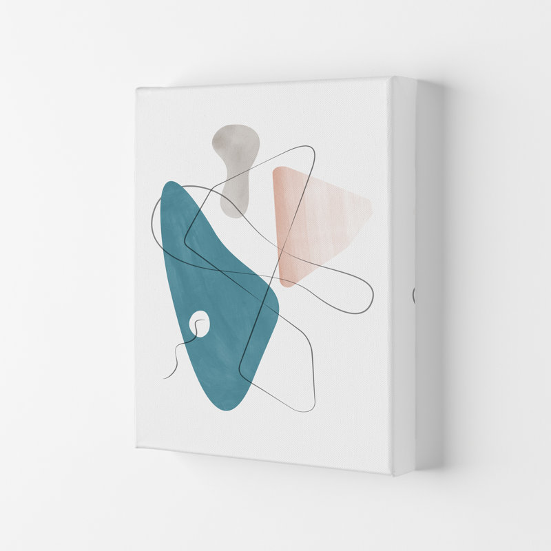 Abstraction With Grey Lines XIII - Print, 59.4 cm H x 42 cm W x 4 cm D, Wrapped Canvas