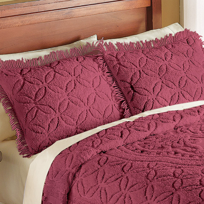 Cotton Pillow Sham, Burgundy
