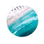 Beach Water Half Round Print by Oliver Gal