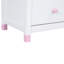 Table de chevet en bois, deux tiroirs, blanc-772921792