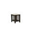Table de bout moderne et contemporaine avec plateau en faux marbre et pieds en noyer antique avec tablette de rangement et table d'appoint