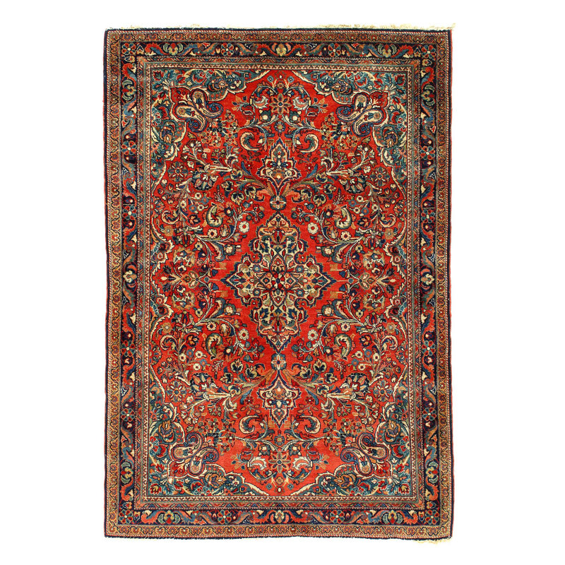 Tapis rouille 4 pi 11 po x 3 pi 4 po One-of-a-Kind Mehr