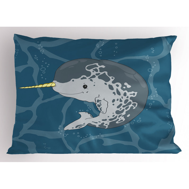 Narwhal Polyester Sham Set, Twin
