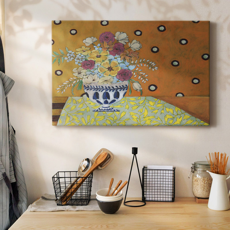 Flowerscape I-Gallery Wrapped Canvas, 32" H x 48" W