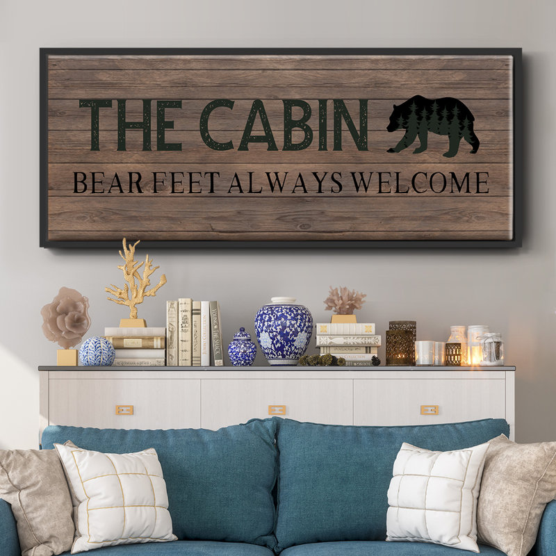 Bear Feet- Framed Canvas, 20" H x 50" W