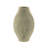 17.5" Gold Ceramic Accent Vase with Vertical Ribbed Texture